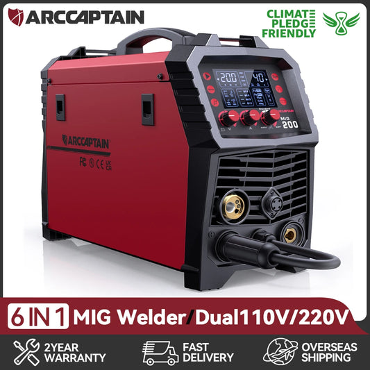 ARCCAPTAIN MIG Welding Welder 6 in 1 110V 220V For Home