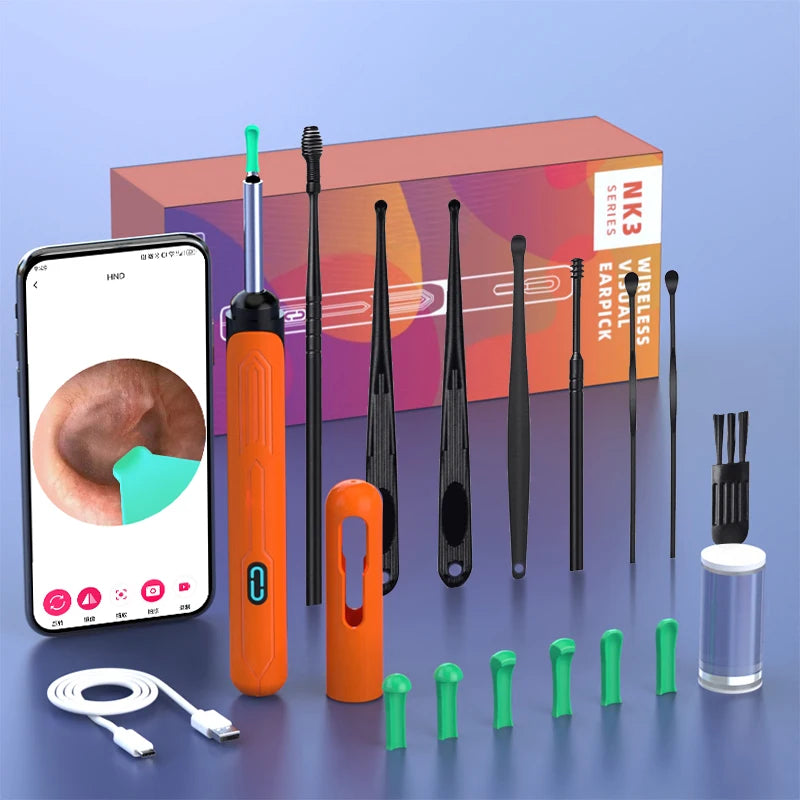 Ear Cleaner with Camera Set HD Earpick Wax Removal Tool