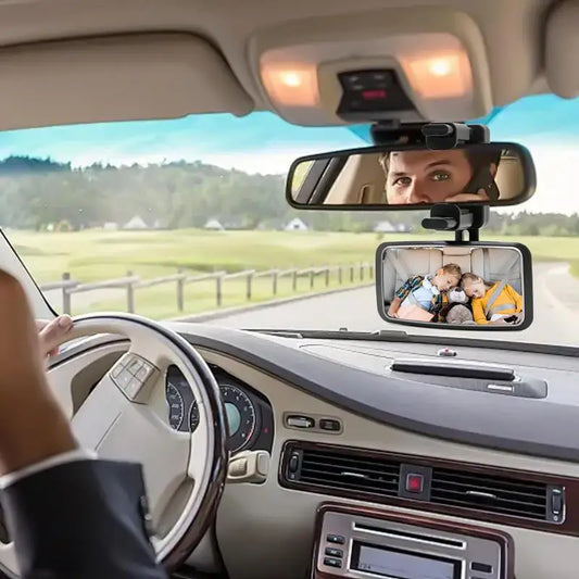 Backseat Looking-Glass Wide View Car Seat Monitor 360-Degree