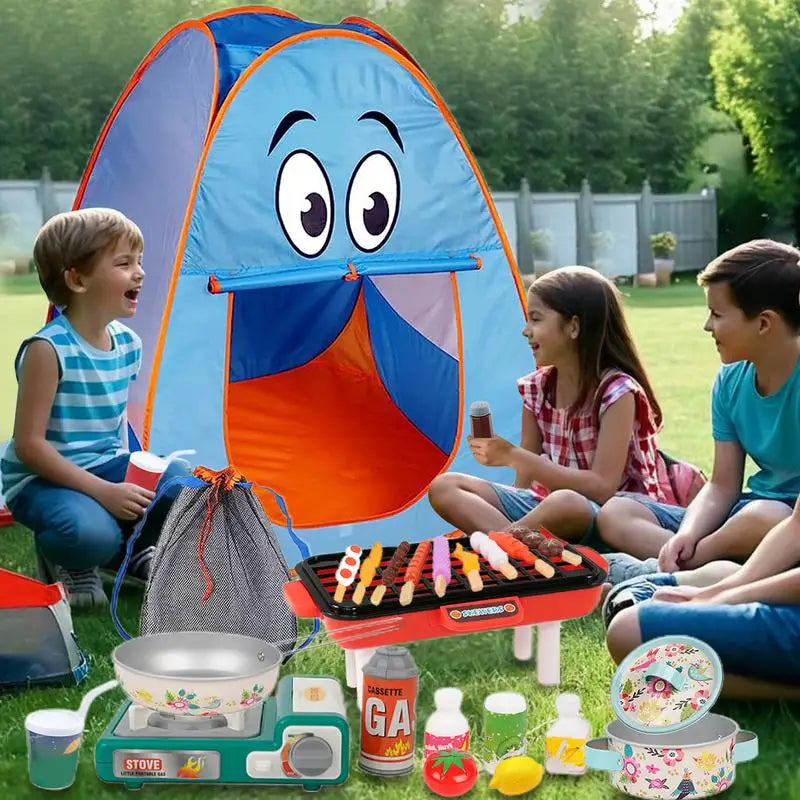 Camping Play Set 40PCS Kids Camping Tent Pretend Playset