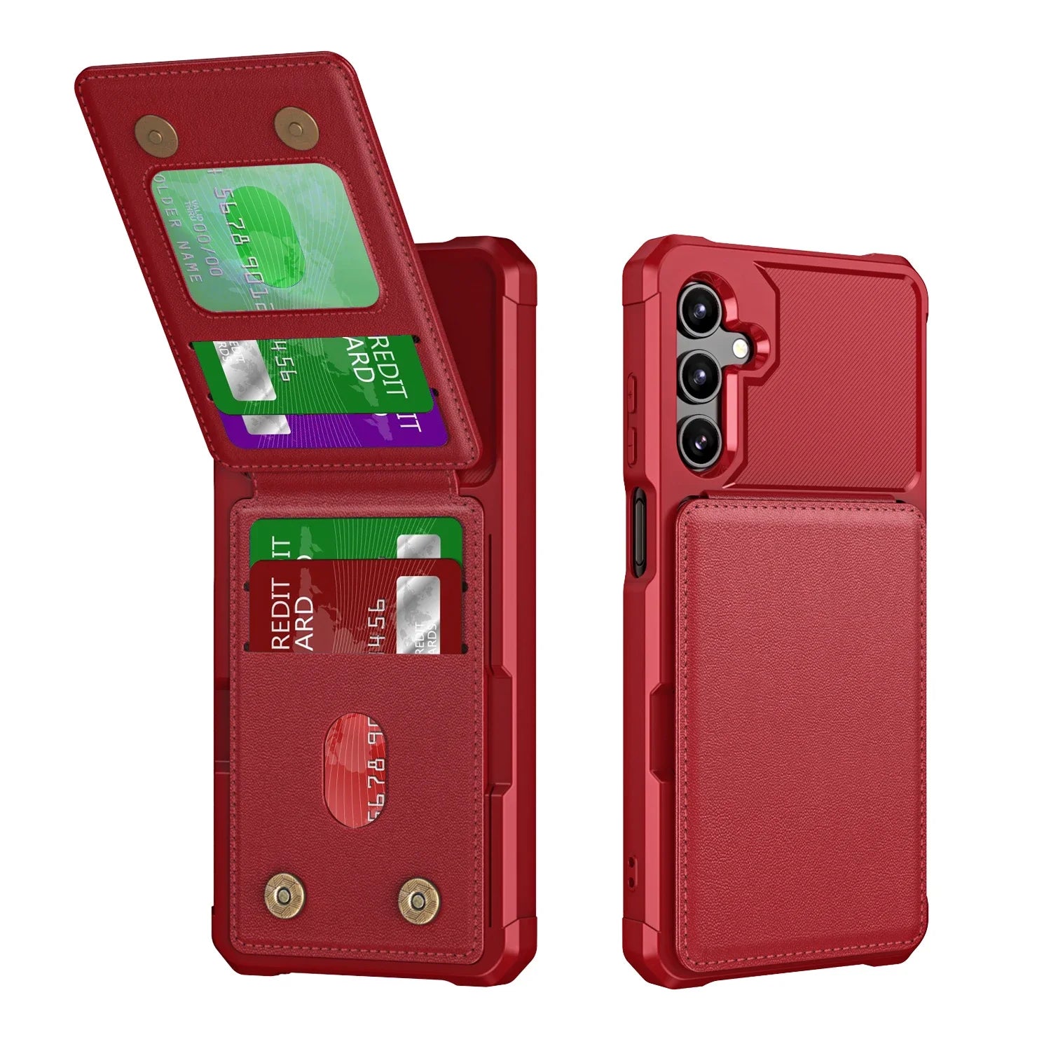 Samsung Galaxy Wallet Case With Card Holder And Kickstand For Multiple Models