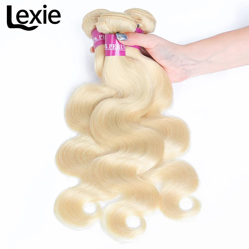 613 Blonde Body Wave Human Hair Bundles 30 32 34 36 38 40 Inch Vietnamese Remy Weave 100 Percent Human Hair