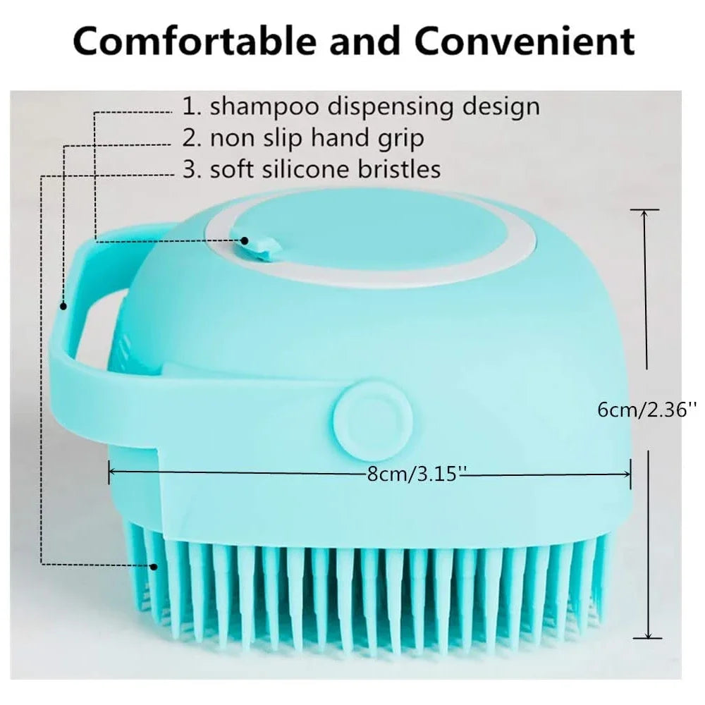Pet Dog Bath Massage Brush Comb Bathroom Shower Grooming Shampoo Dispenser Cleaning Gloves Multibrush for Dogs Cats