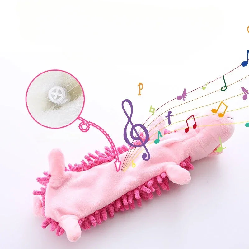 Pet Dog Toy Sound Plush Mop Fur Shell Frog Hippo Teeth Grinding Supplies