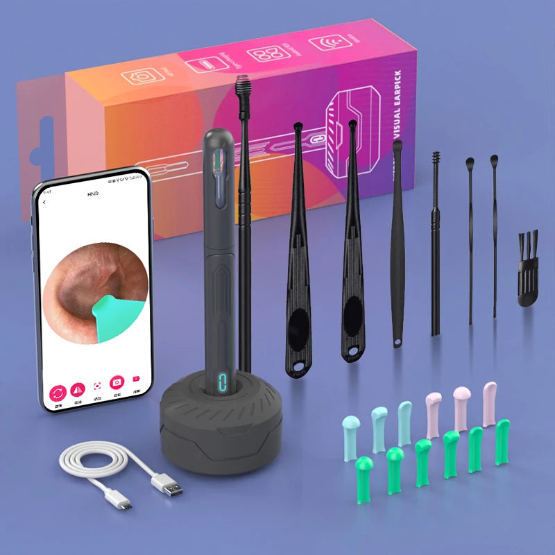 Ear Cleaner with Camera Set HD Earpick Wax Removal Tool