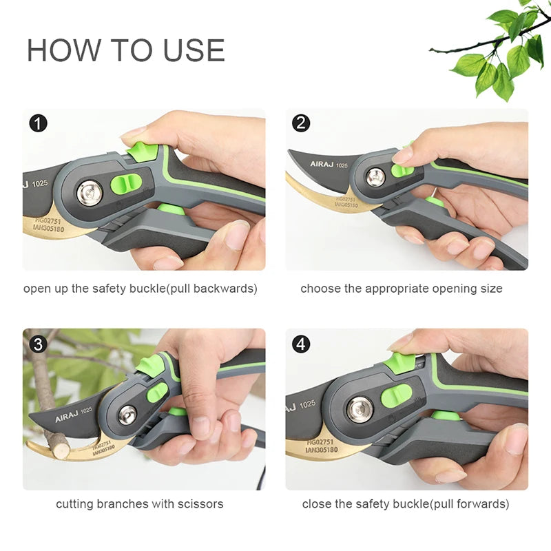 AIRAJ Plant Trim Garden Pruning Shears and Folding Saw Set