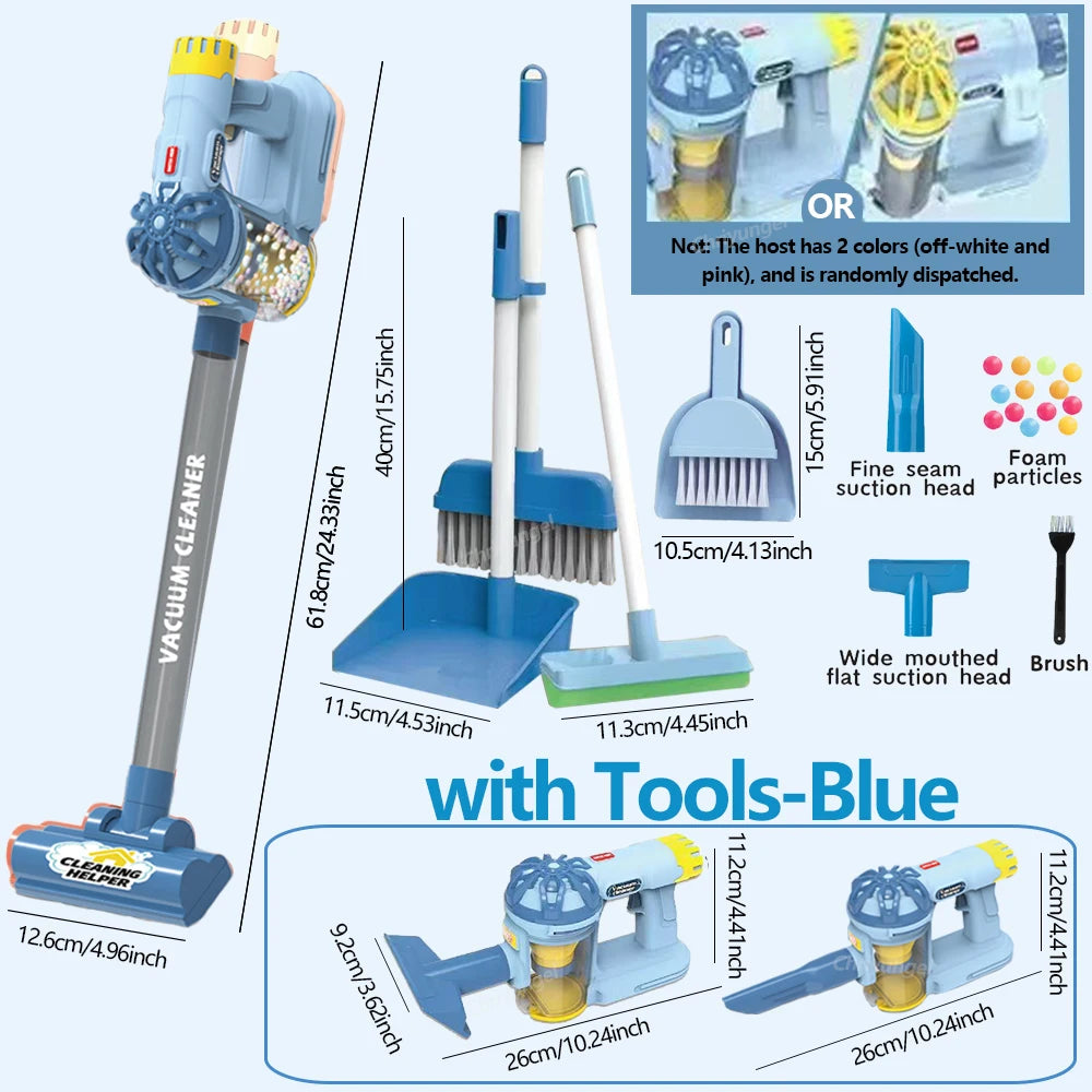 Kids Simulation Electric Vacuum Cleaner Toy Set For Role Play Educational Toys