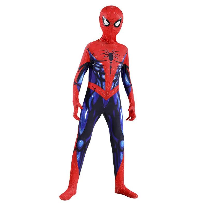 Halloween Cosplay Costume Skeleton Bone Clothes Superhero Jumpsuit Children's and Adult Spiderman Cosplay costume Jumpsuit Gift