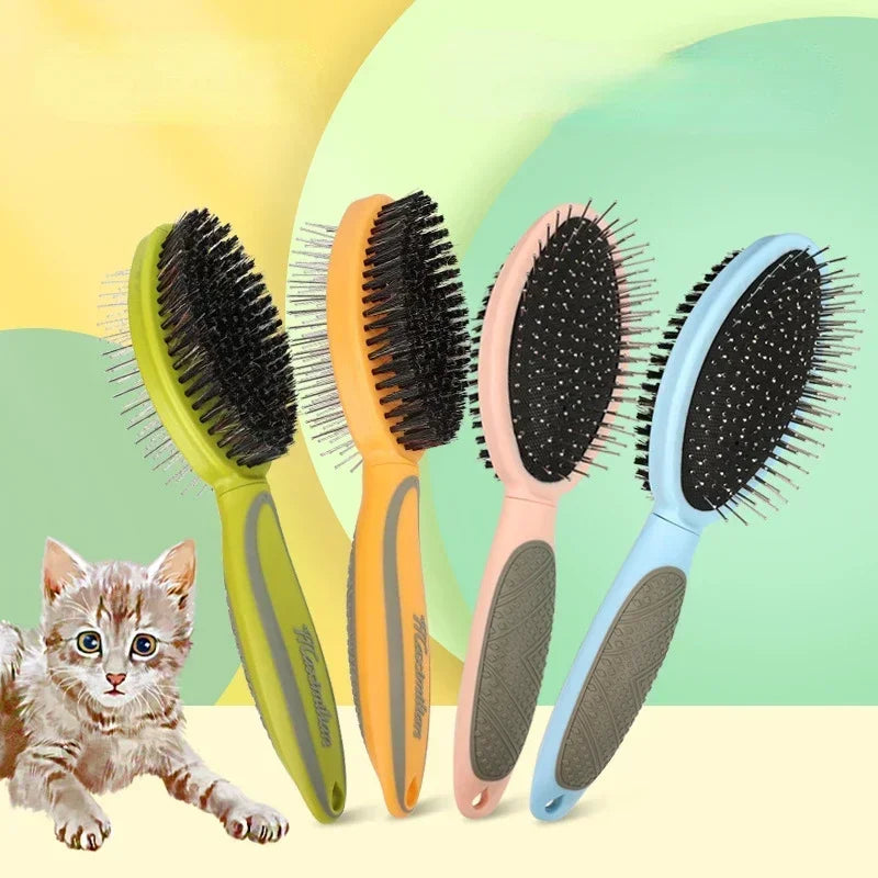 Pet Brush 2 In 1 Massage Comb Dog for Shedding Grooming