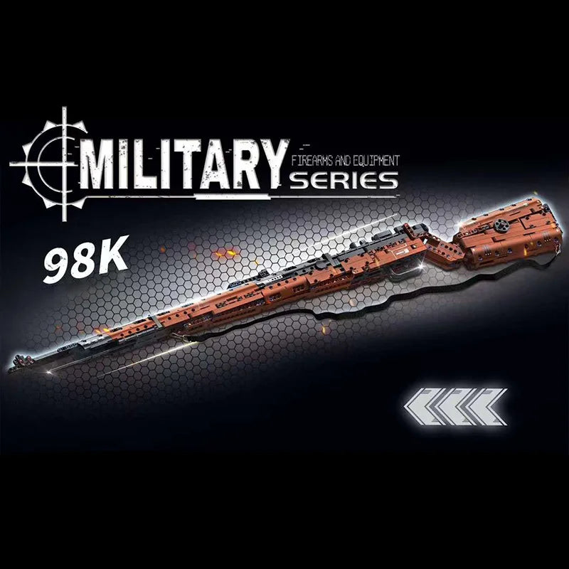 New MOC WW2 Military Series 1206pcs Kar98k Rifle Gun Model