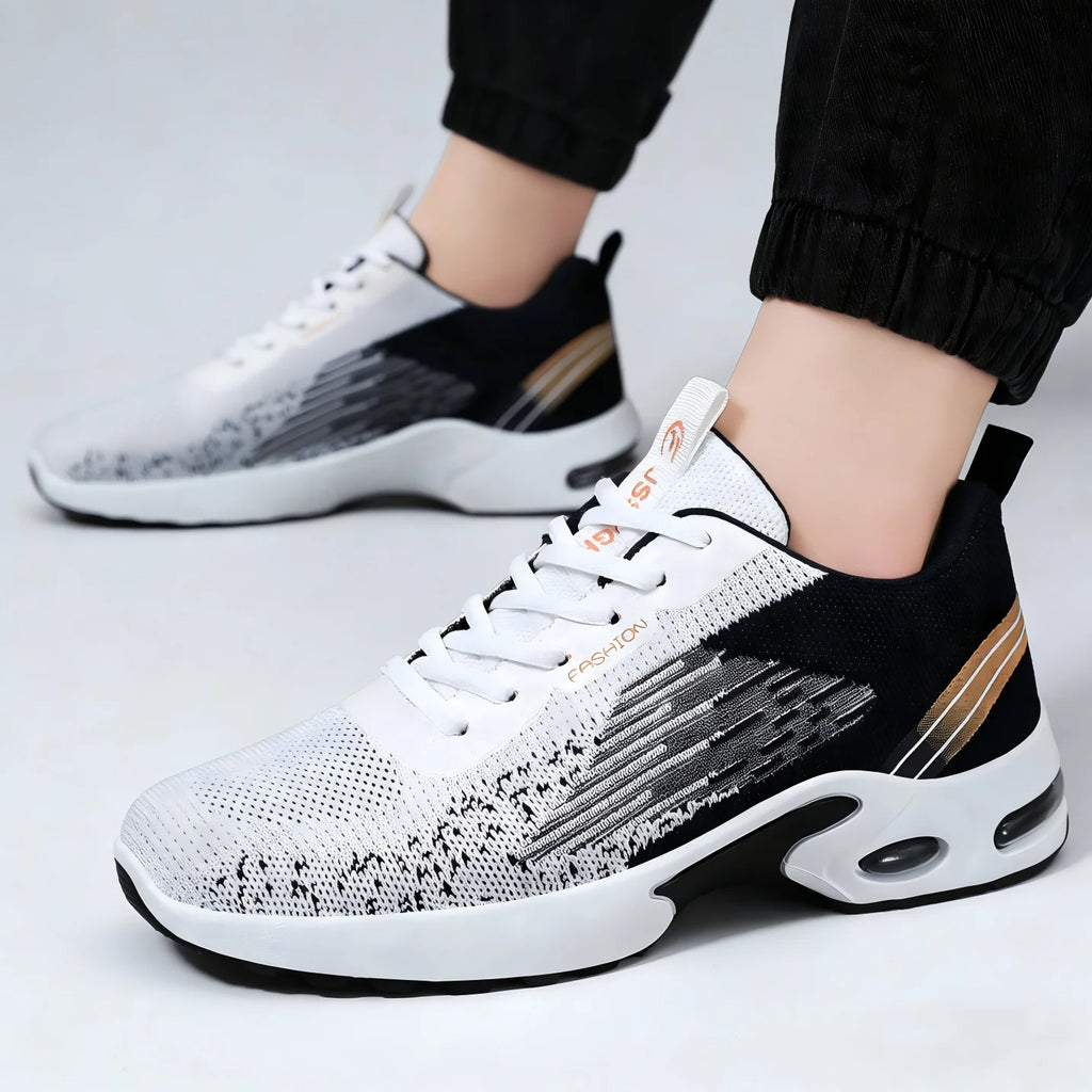 Men's Breathable Mesh Running Shoes With Air Cushion Support For Gym Daily Wear