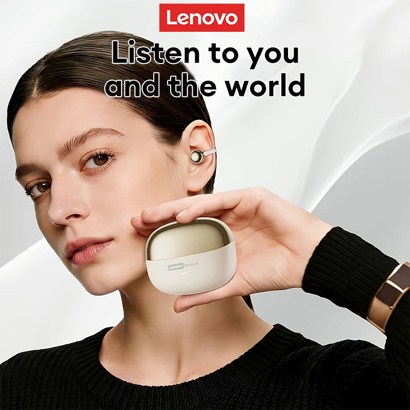 Lenovo LE302 Wireless Bluetooth 6.0 Ear Clip Earbuds With Charging Case
