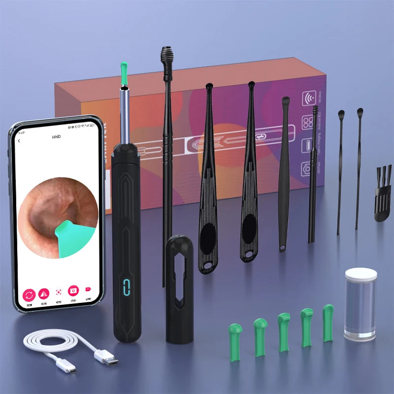 Ear Cleaner with Camera Set HD Earpick Wax Removal Tool