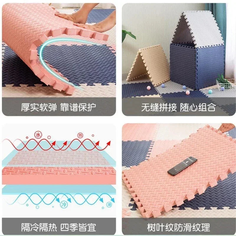 12pcs Foam Baby Play Mat Puzzle Mat Kids Interlocking Tiles