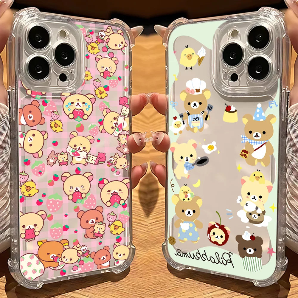 Rilakkuma Cartoon Bear Phone Case For Samsung Galaxy A Series 4G 5G