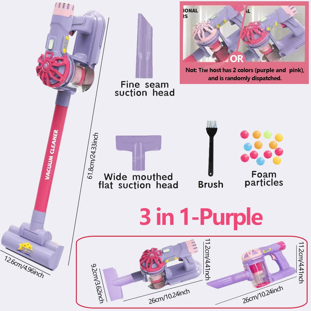 Kids Simulation Electric Vacuum Cleaner Toy Set For Role Play Educational Toys
