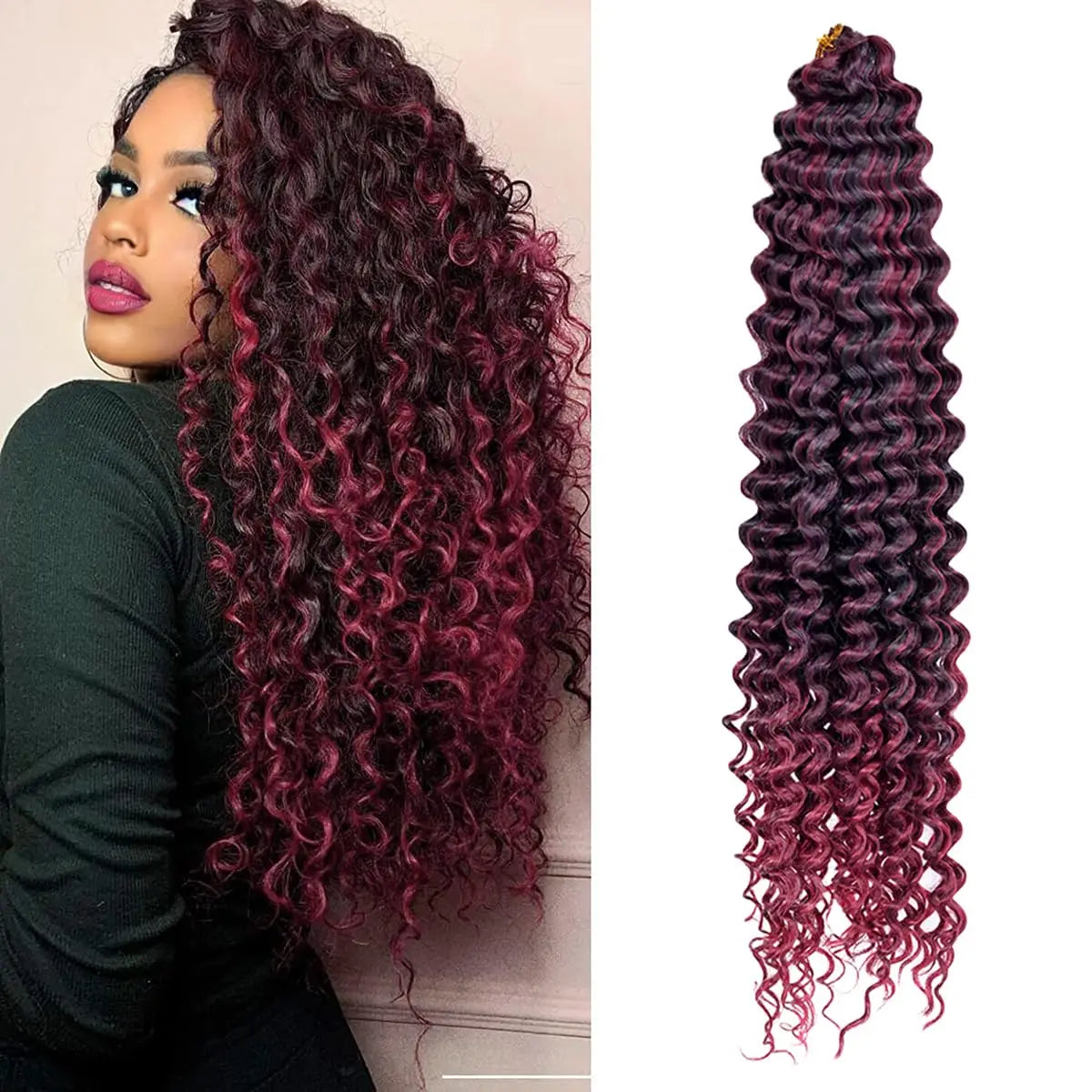 28 Inch Long Deep Wave Crochet Hair Effortless Ocean Wave Glam