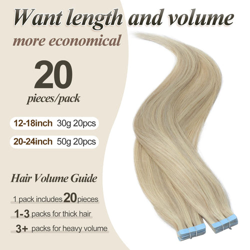 Brown Tape In Remy Human Hair Extensions Seamless Skin Weft 12 To 24 Inches