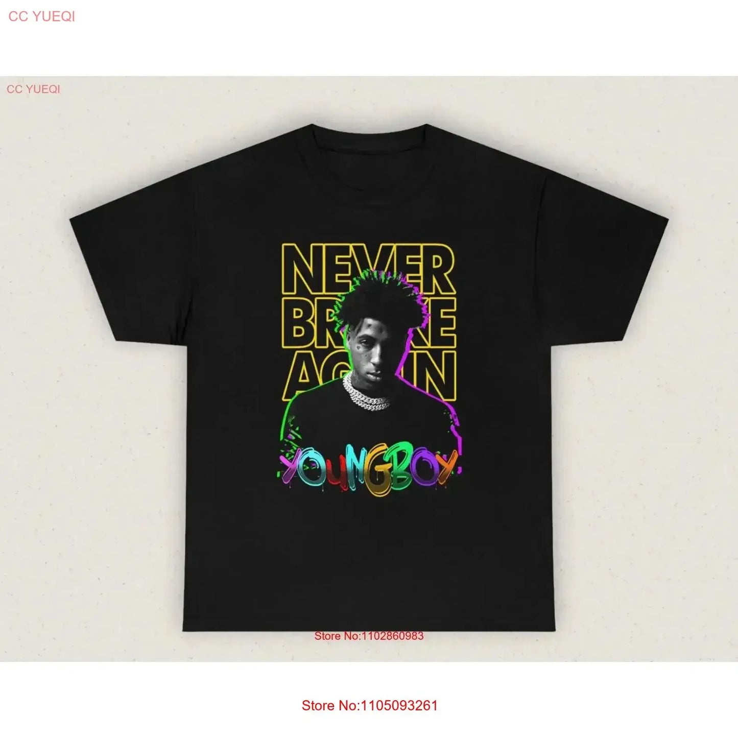 NeverBrokeAgain NBA YoungBoy T Shirt Heavy Cotton Washed