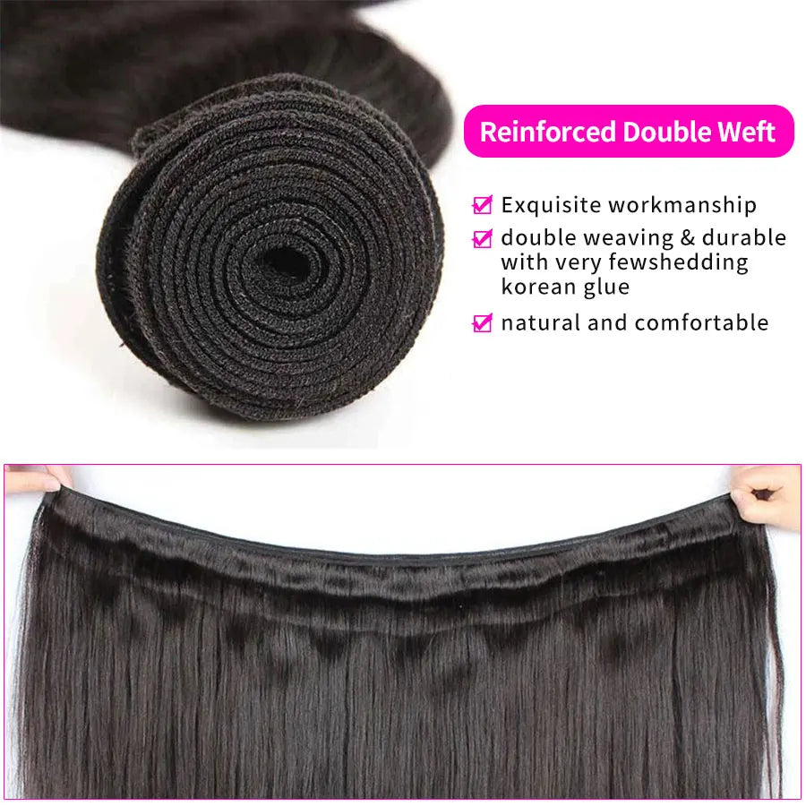 14 Inch 16 Inch 18 Inch Body Wave Brazilian 100 Percent Remy Human Hair Bundles Natural Black Weave Extensions