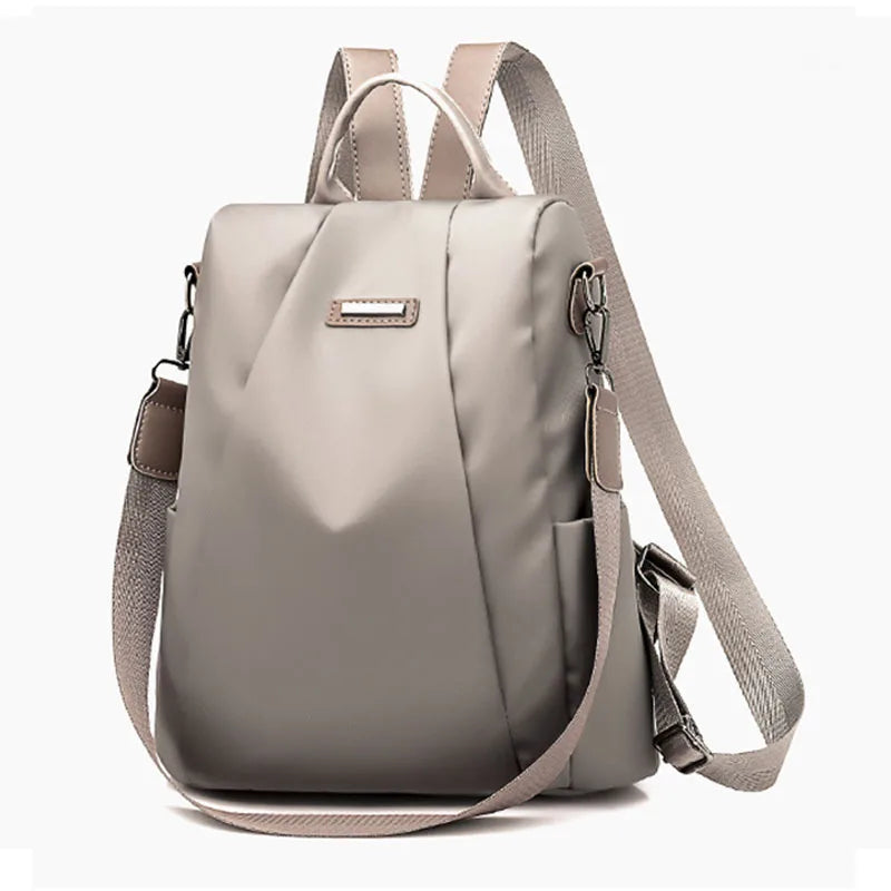 Anti Theft Womens Backpack 2024 Korean Style Nylon Canvas Oxford Bag