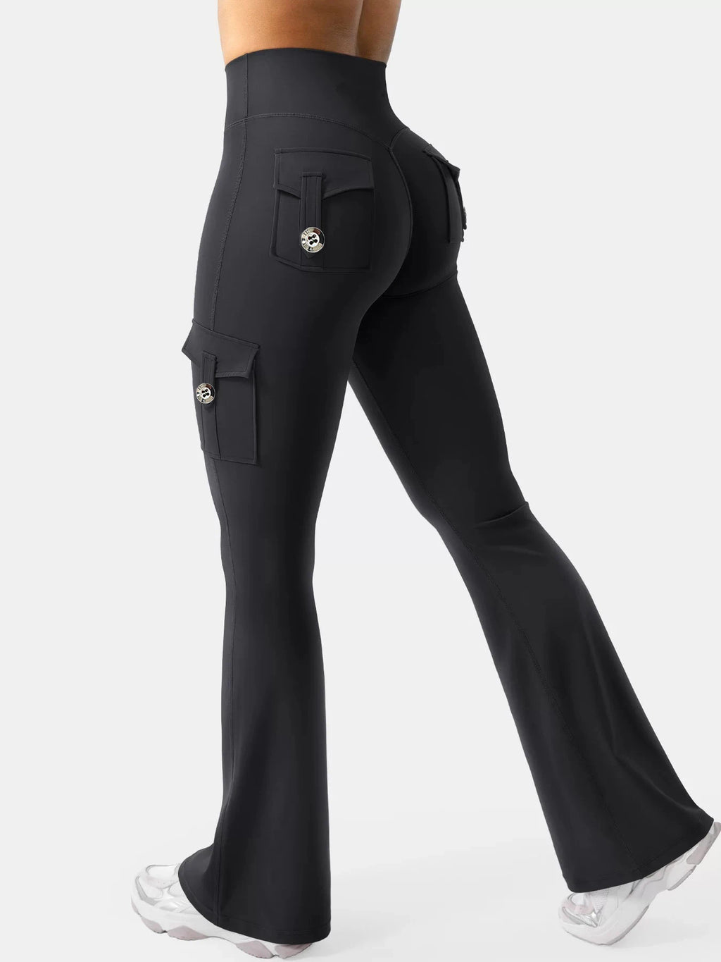 Essential Womens High Waist Fitness Pants With Pockets Shaping Tummy Control