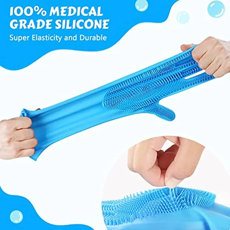 Pet Grooming Bathing Gloves Dog Cat Bathing Shampoo Scrubber