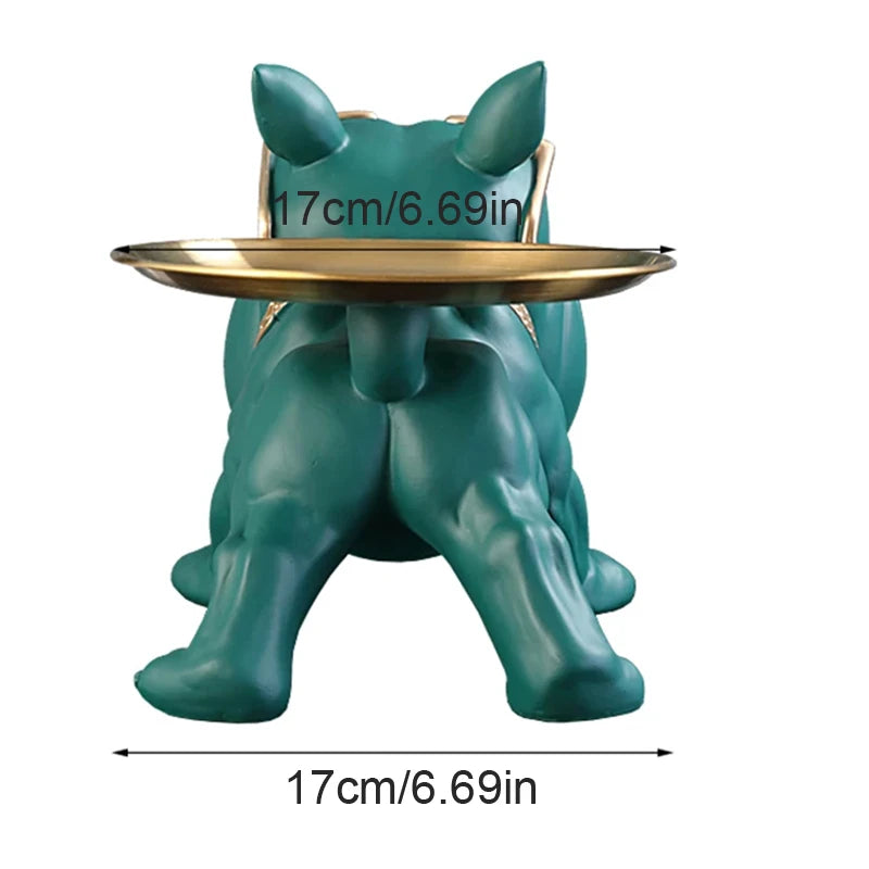 30cm Bulldog Figurine Dog Statue With Resin Storage Box For Home Decor Sculpture