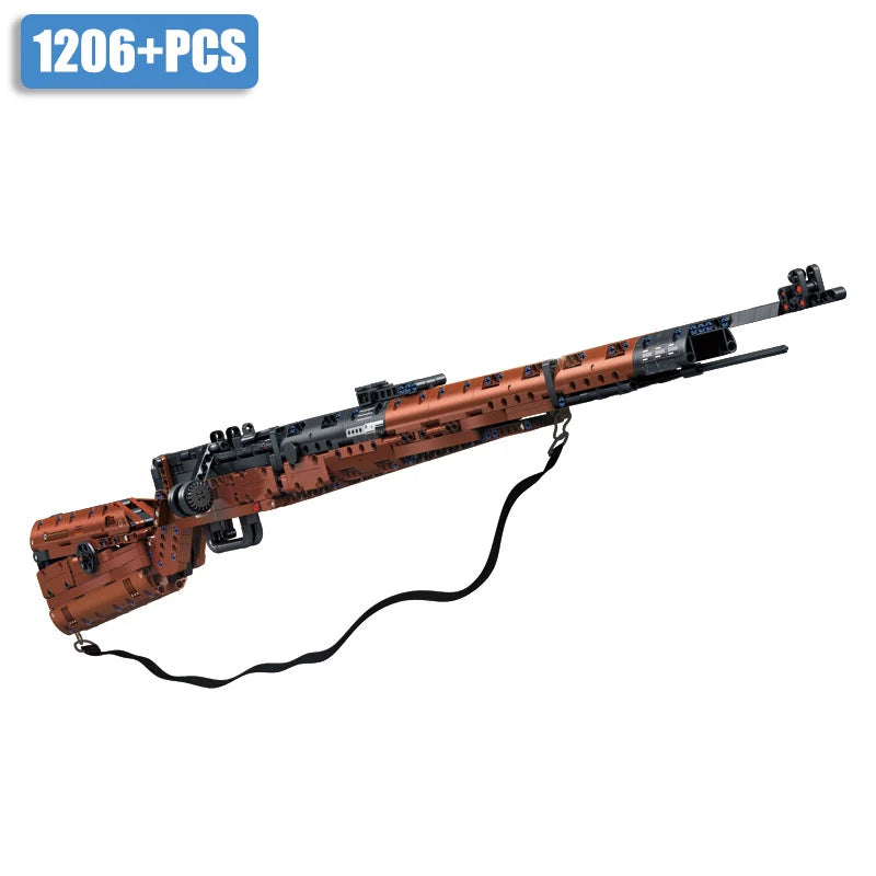 New MOC WW2 Military Series 1206pcs Kar98k Rifle Gun Model