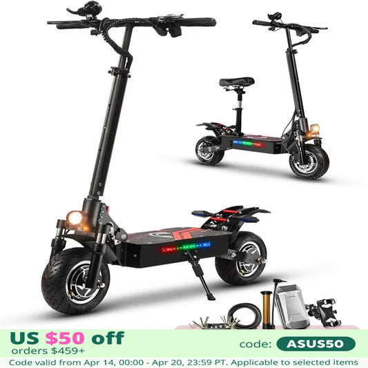 High Speed Off Road Electric Scooter 3200W Dual Motor Long Endurance Mileage Foldable Commuting E Scooter
