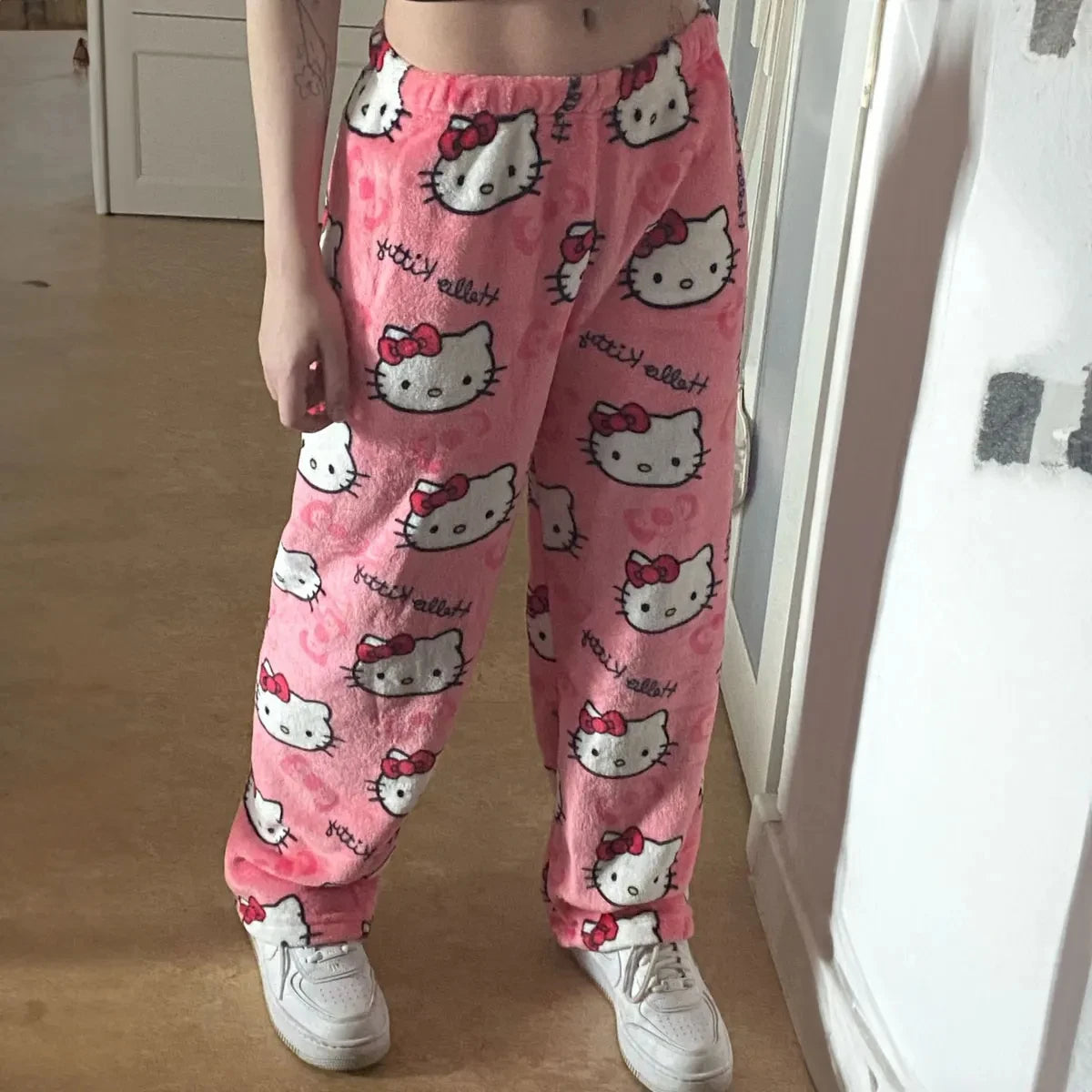 Y2K Hello Kitty Pajamas Pants Sanrio Anime Women's Sleepwear