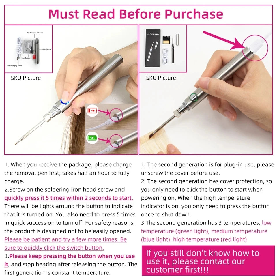 Plug In Electric Tape Remover No Battery 5V 2A With Flat Soldering Tip