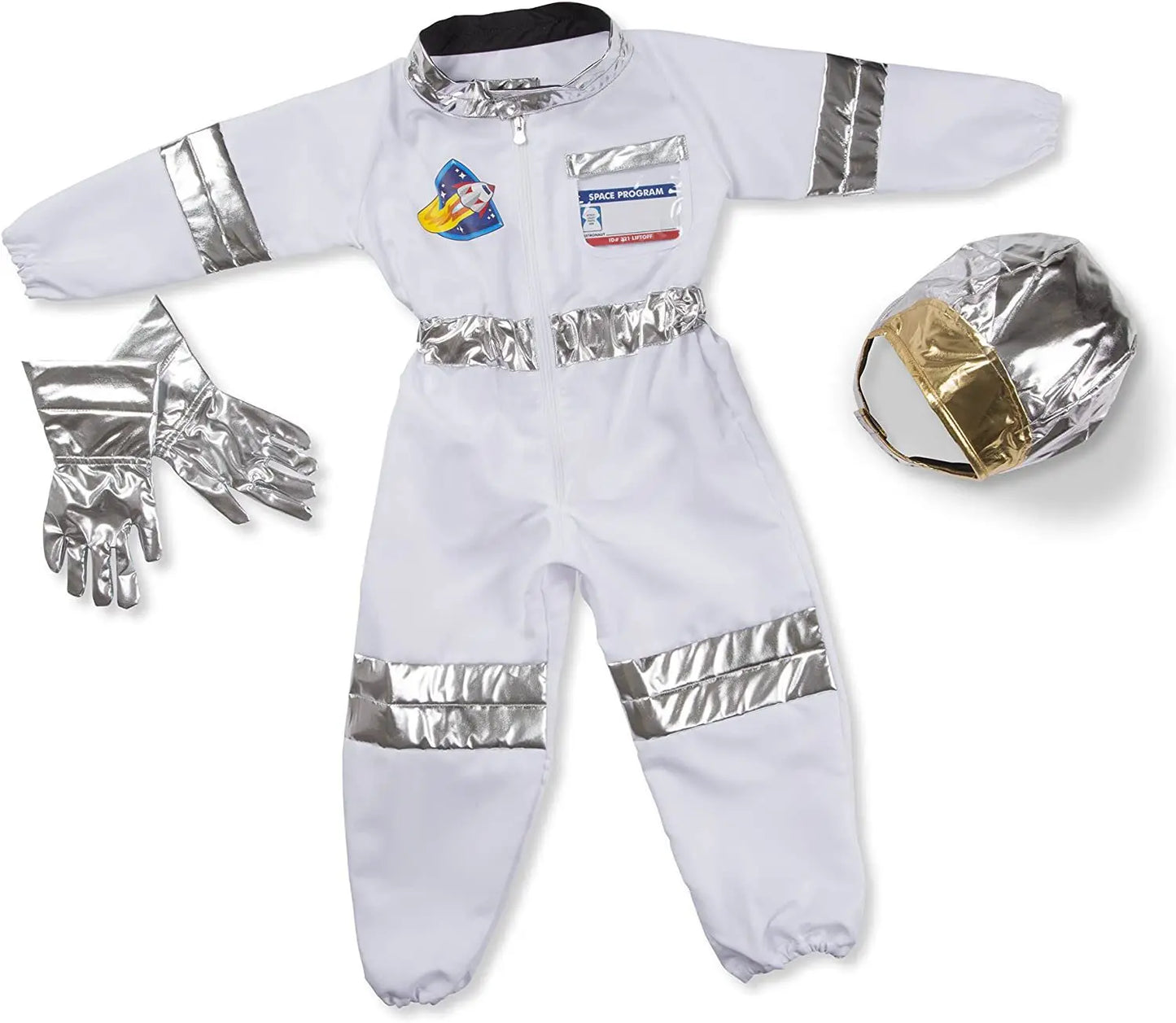 Kids Astronaut Cosplay Costume Nasa Boys Girls Spaceman Pilot Child Halloween Dress Up One-piece Jumpsuit Outfit Party Bodysuit