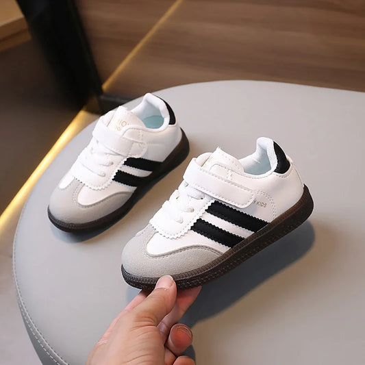 Spring Sport Shoes For Children PU Leather Ergonomics Kids Sneakers
