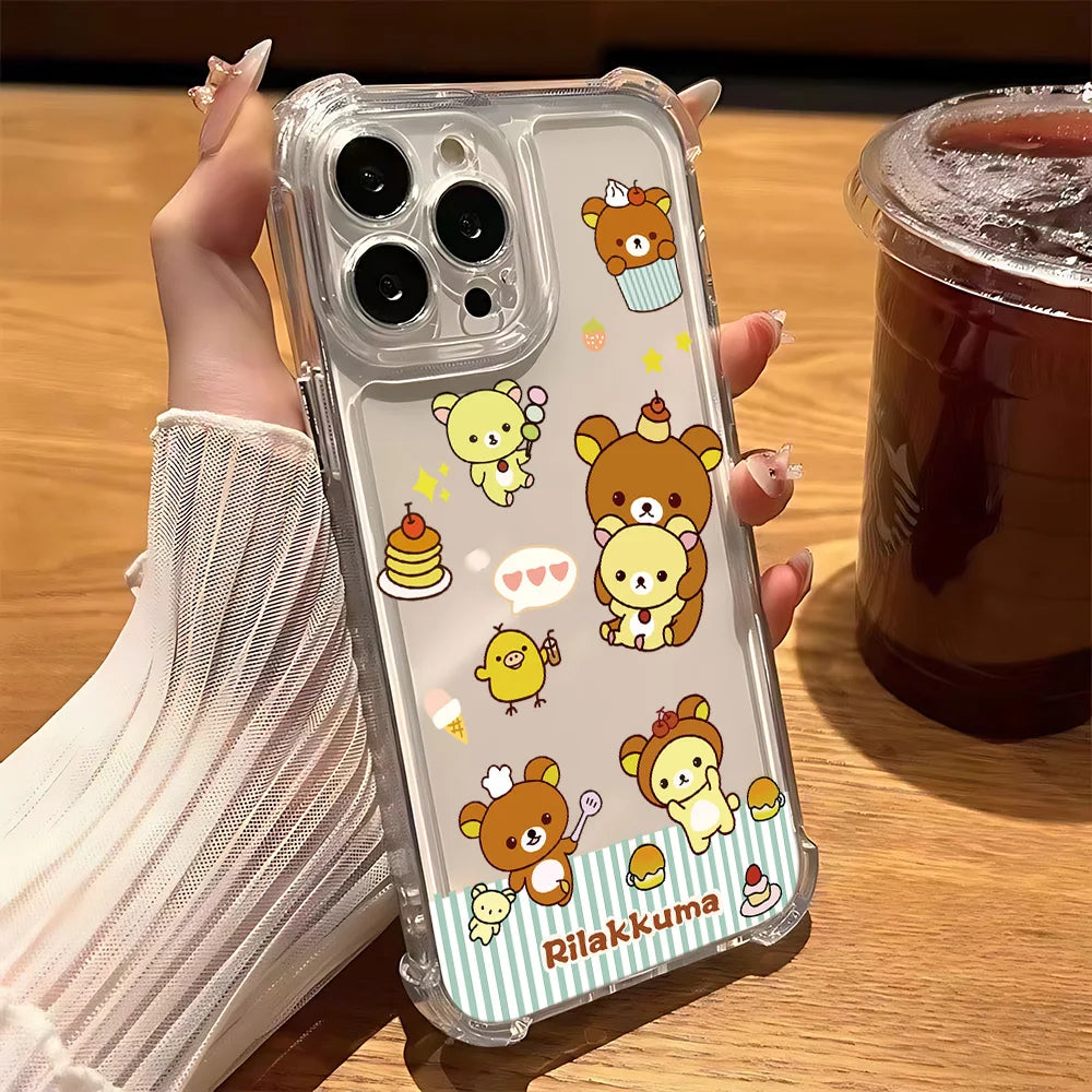 Rilakkuma Cartoon Bear Phone Case For Samsung Galaxy A Series 4G 5G