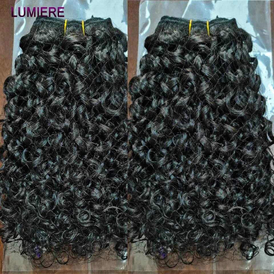 18A Burmese Pixie Curly Bundles With HD Lace Closure Frontal Virgin Human Hair