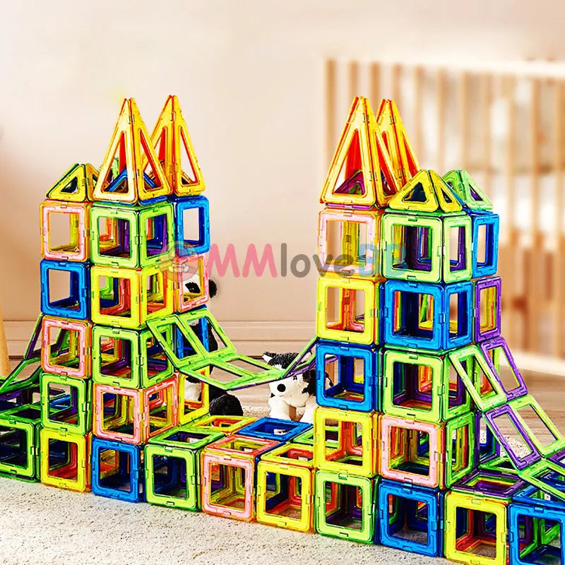 Magnets Toys for Kids Big Size Plus Magnetic Blocks Set