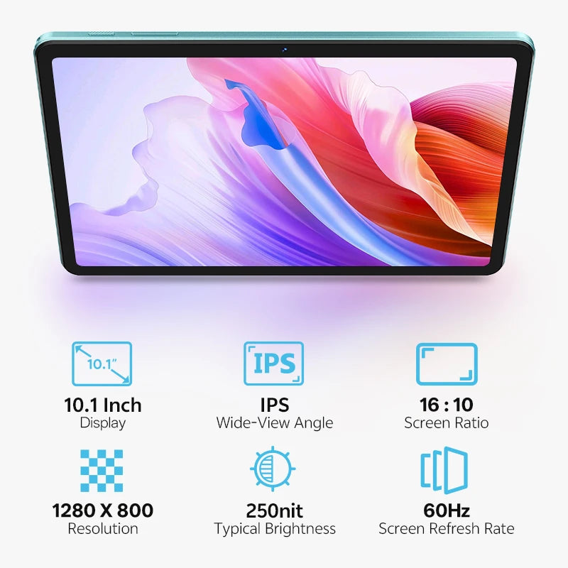 SVITOO Tablet 2026 Android 16 10.1 Inch IPS HD Unisoc T7250 4GB RAM 128GB ROM