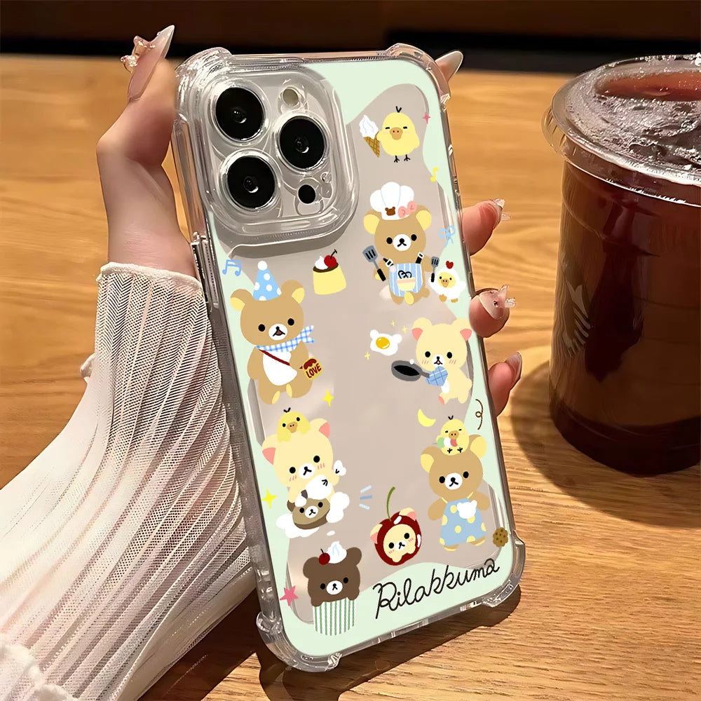 Rilakkuma Cartoon Bear Phone Case For Samsung Galaxy A Series 4G 5G