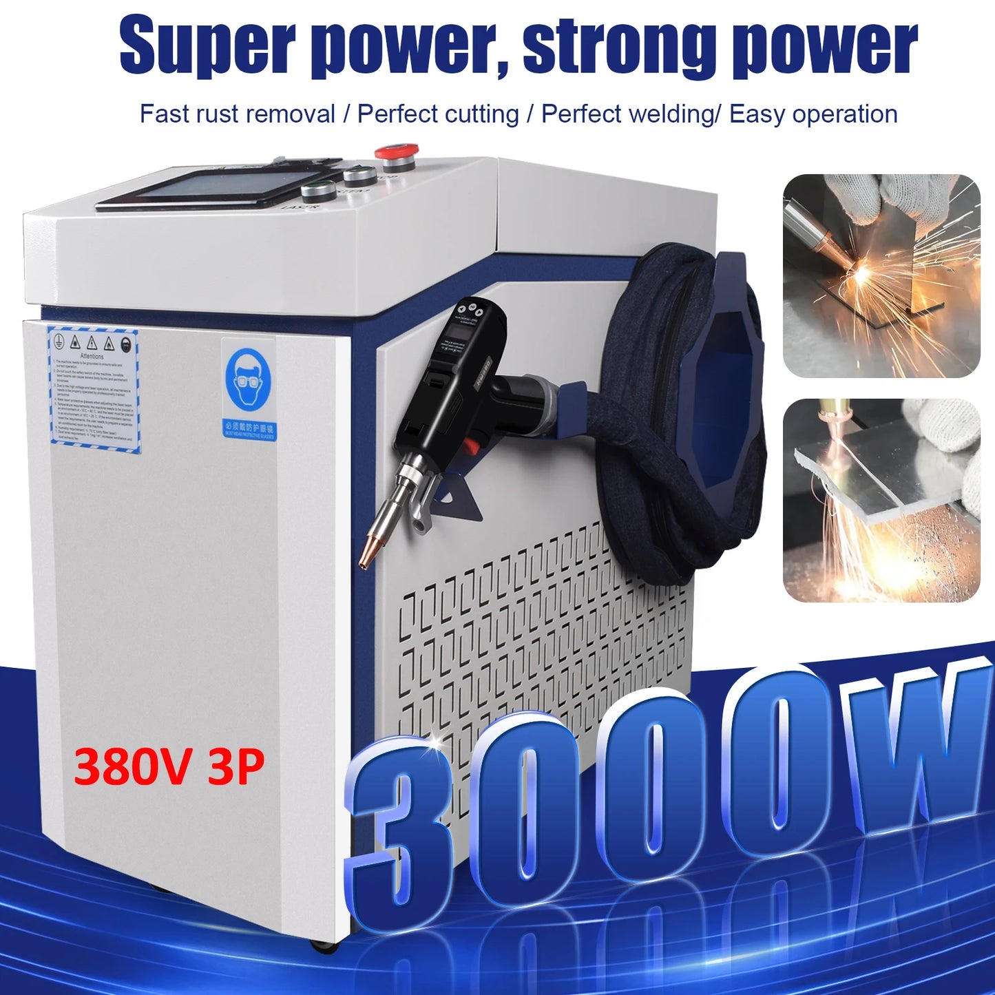 3000W 4 In 1 Fiber Laser Welding Cutting Cleaning Soldering Machine