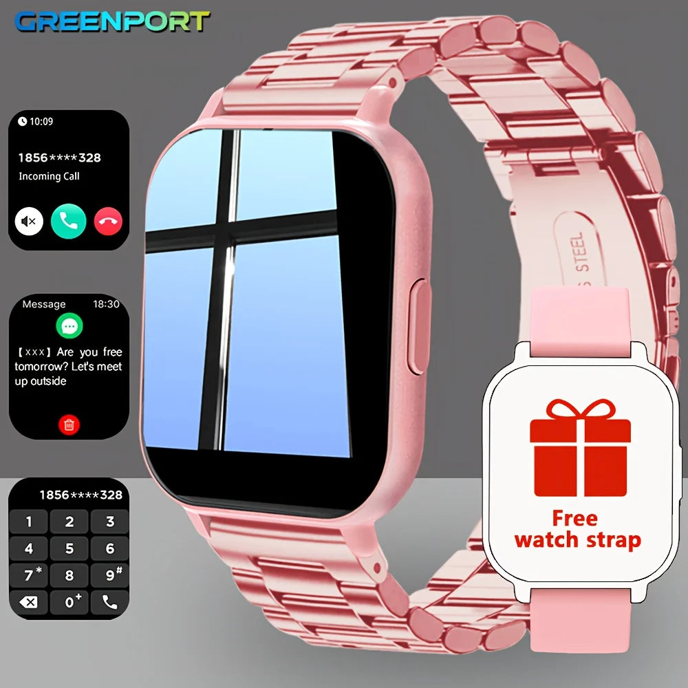 Smart Watch For Men Fitness Tracker With Call Messages Alarm Remote USB Powered