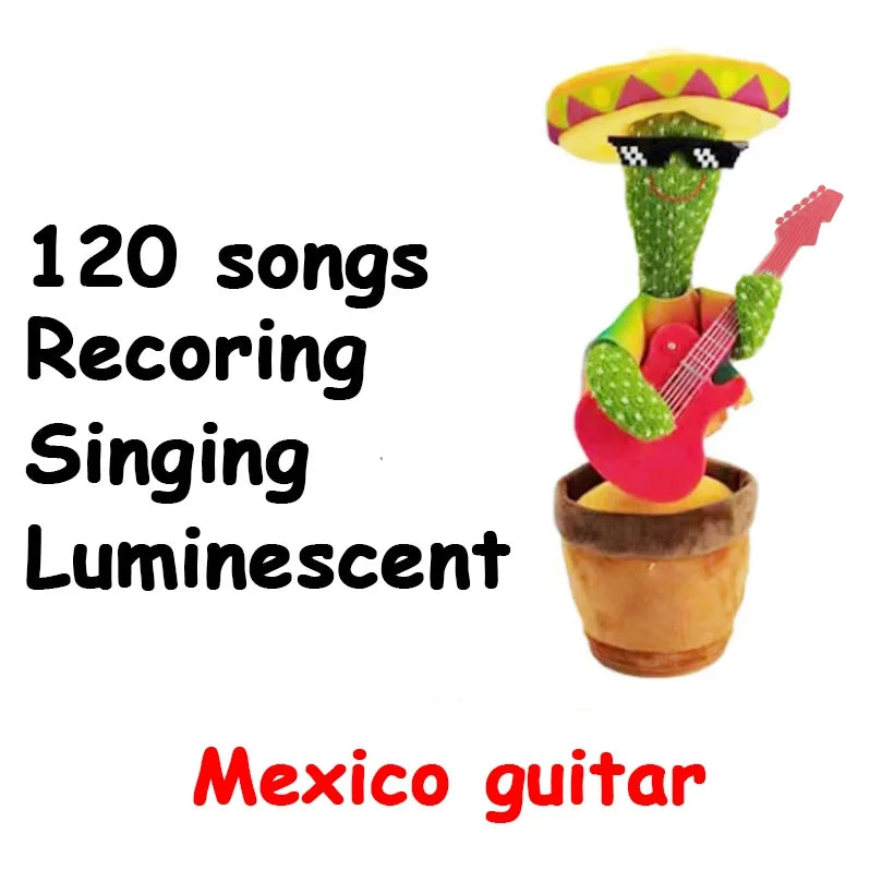 Talking Cactus Toy with LED 120 English Songs Singing Musical Toys Repeat What You Say Suitable for Babies and Toddlers