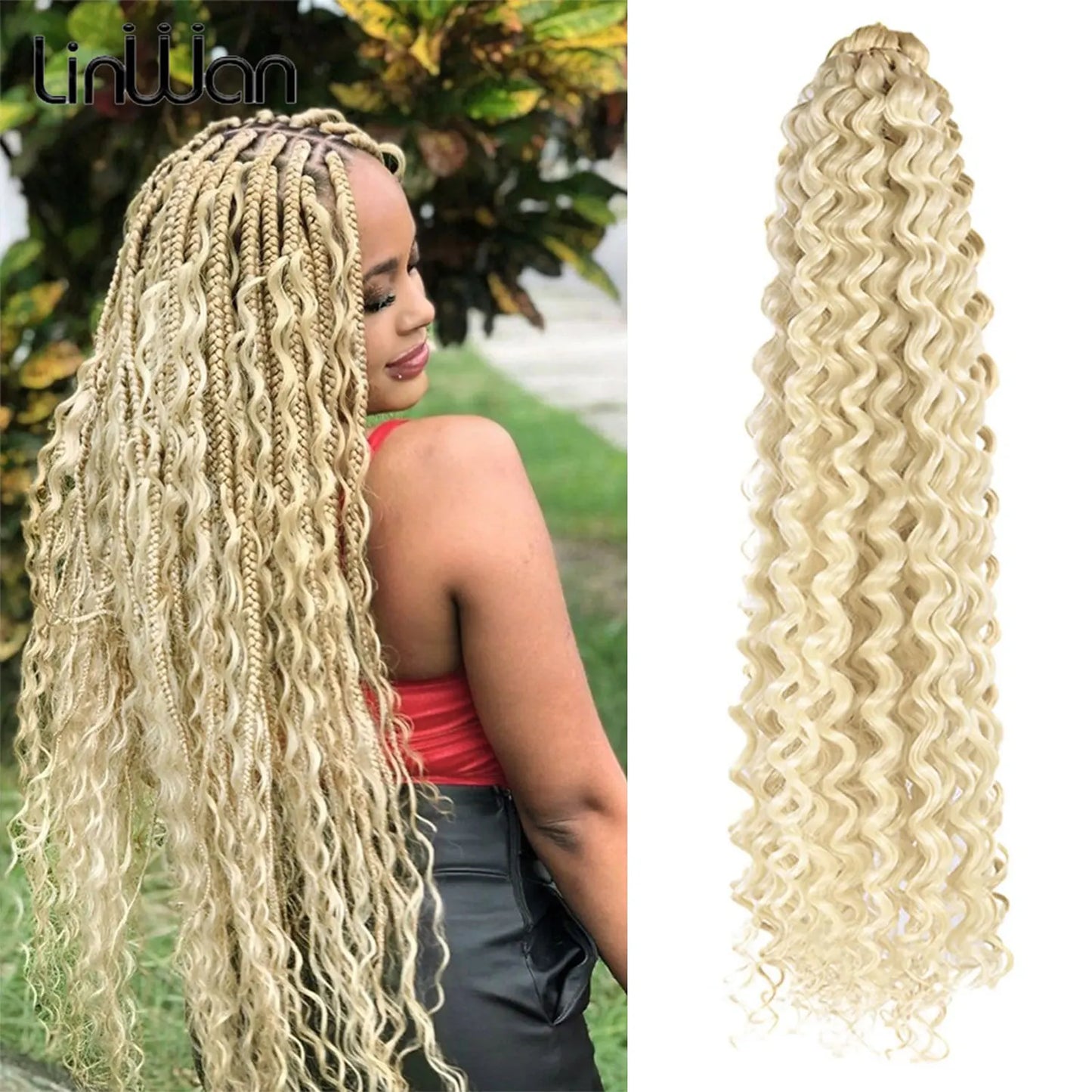 28 Inch Long Deep Wave Crochet Hair Effortless Ocean Wave Glam