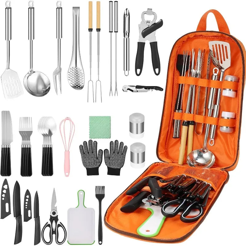 Camping Cooking Utensils Set - 33Pcs/45Pcs Gear for Cooking