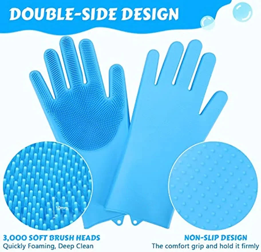 Pet Grooming Bathing Gloves Dog Cat Bathing Shampoo Scrubber