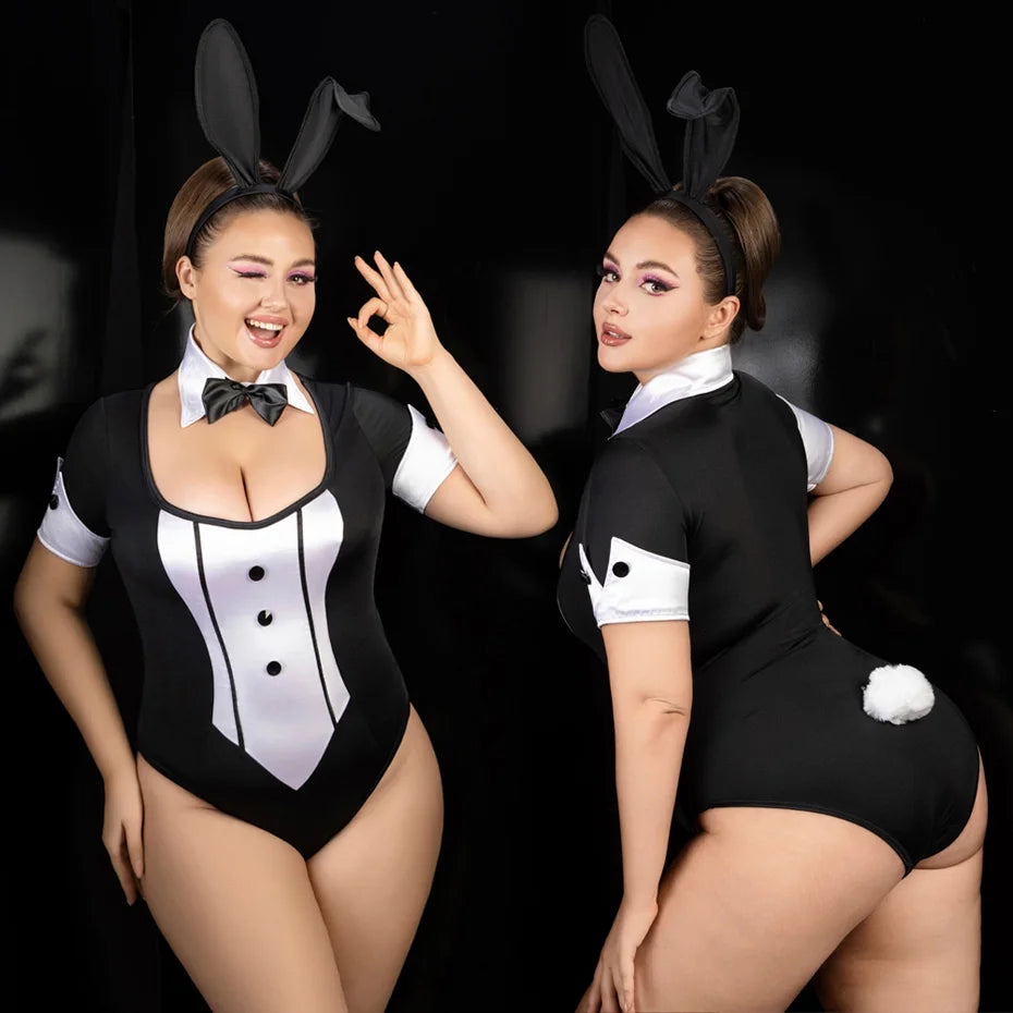 JSY Sexy School Girl Cosplay Lingerie Women Underwear Plus Size Leather Top And Skirt Nightgown Sleepwear Sexy Role Play Outfit