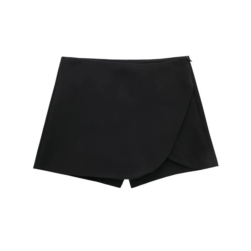 Mujer 2025 Asymmetric Skort For Women High Waist Pink Black