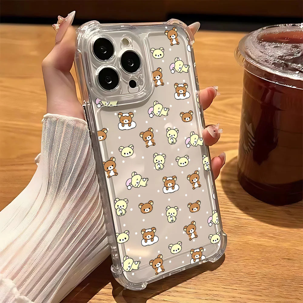 Rilakkuma Cartoon Bear Phone Case For Samsung Galaxy A Series 4G 5G