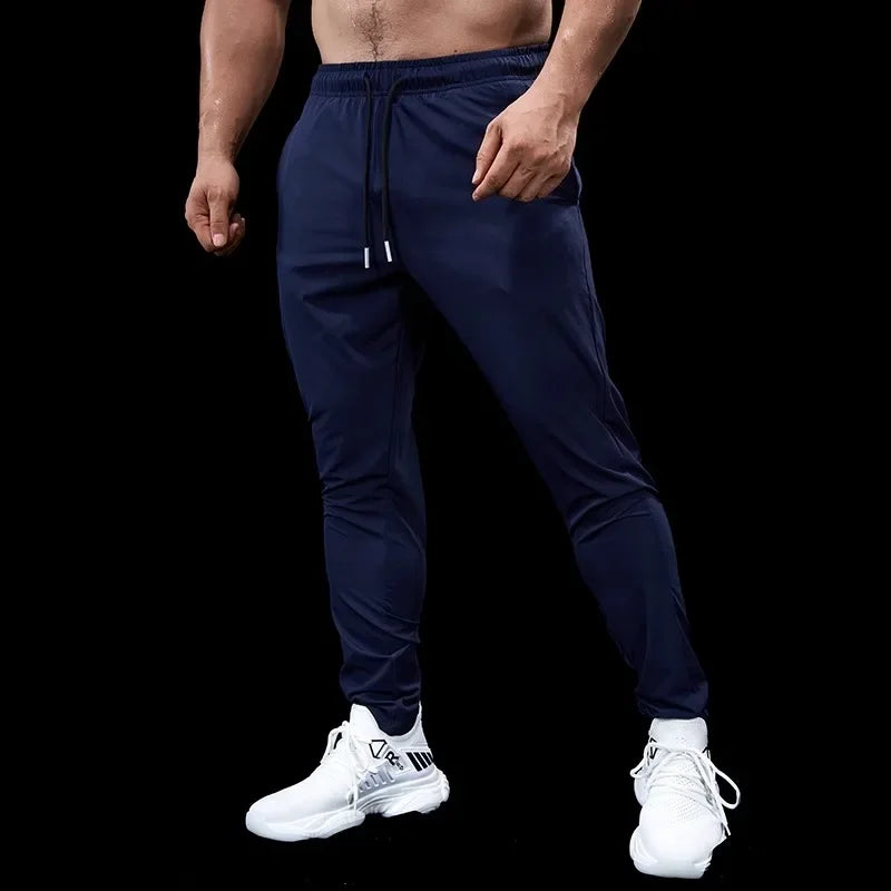 Men's Quick Dry Sports Pants Breathable Basketball Running Gym Slim Fit Trousers