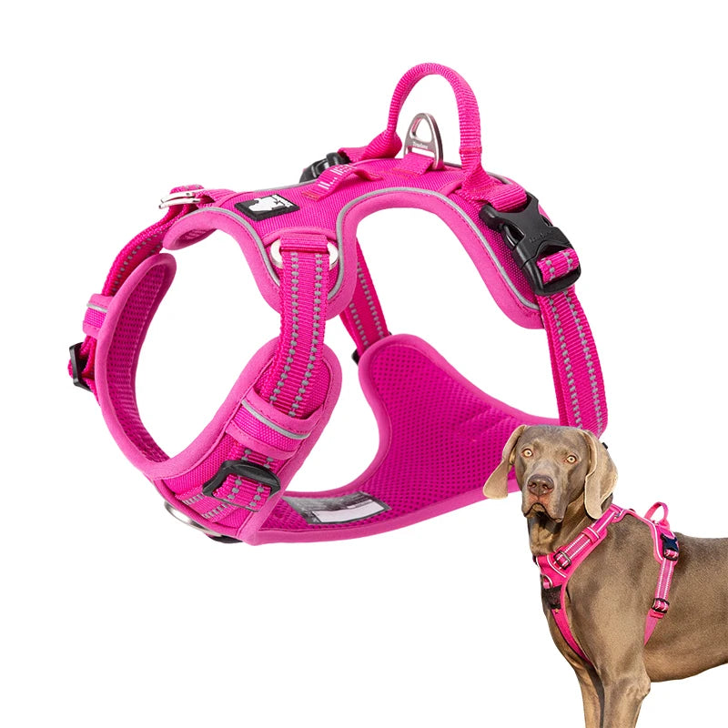 Winhyepet Training Dog Vest Reflective Nylon Harness for All Sizes